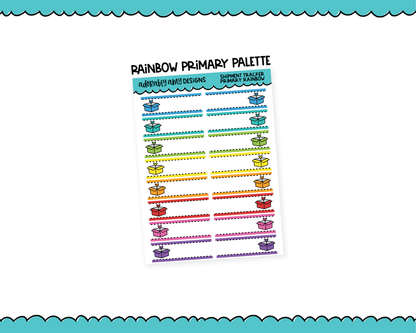 Rainbow Shipment or Package Tracker Quarter Box Reminder Tracker Stickers for any Planner or Insert
