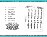 Foiled Oversized Text - Sh!t Happens Large Text Planner Stickers