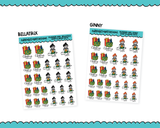Planner Girls Character Stickers Christmas Shopping and Wrap Gifts Decoration Planner Stickers for any Planner or Insert