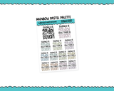 Rainbow or Black Silence is Golden Snarky Typography Planner Stickers for any Planner or Insert