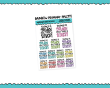 Rainbow or Black Silence is Golden Snarky Typography Planner Stickers for any Planner or Insert