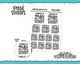 Foiled Silence is Golden Duct Tape is Silver Snarky Decorative Typography Planner Stickers for any Planner or Insert