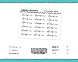 Foiled Tiny Text Series - Sleep In Checklist Size Planner Stickers for any Planner or Insert