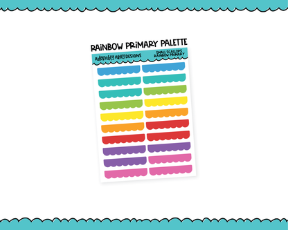 Rainbow Scallop Solid Color Rainbow Headers or Dividers for any Planner or Insert - Adorably Amy Designs