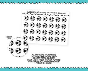 Foiled Tiny Icon Series - Soccer Balls Tiny Size Planner Stickers for any Planner or Insert