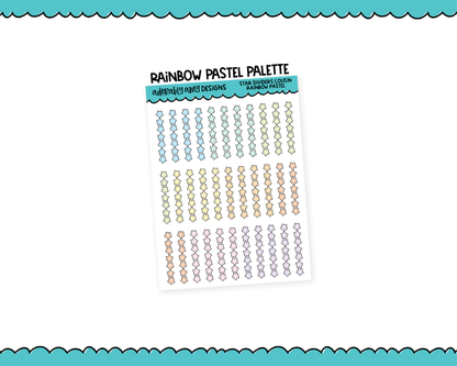 Hobo Cousin Rainbow Star Headers or Dividers Planner Stickers for Hobo Cousin or any Planner or Insert