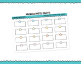 Rainbow Star Half Boxes Standard Size Stickers for any Planner or Insert