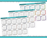 Hobo Cousin Rainbow Star Notepads List Boxes V2 Planner Stickers for Hobo Cousin or any Planner or Insert