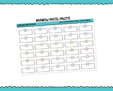Hobo Cousin Rainbow Star Quarter Boxes Planner Stickers for Hobo Cousin or any Planner or Insert