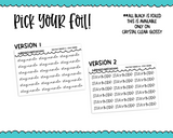 Foiled Tiny Text Series -  Stay Inside Checklist Size Planner Stickers for any Planner or Insert