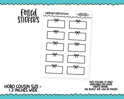 Foiled Hobo Cousin String Bow Half Box Planner Stickers for Hobo Cousin or any Planner or Insert