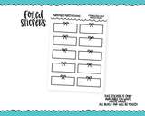 Foiled String Bows Half Box Planner Stickers for any Planner or Insert