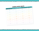 Rainbow String Bows Quarter Box Planner Stickers for any Planner or Insert