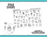 Foiled Doodled Girls Summer Bucket List Planner Stickers for any Planner or Insert