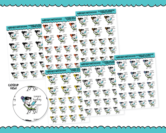 Doodled Planner Girls Character Stickers Summer Reading Decoration Planner Stickers for any Planner or Insert