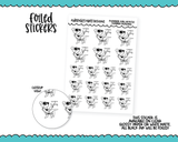 Foiled Doodled Girls Summer Reading Planner Stickers for any Planner or Insert