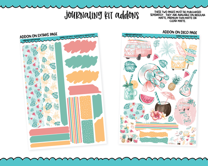 Journaling Kit - Summer Surf Party Planner Sticker Kit