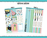 Vertical Summer is the Best Time Planner Sticker Kit for Vertical Standard Size Planners or Inserts