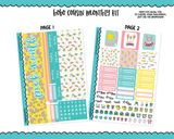 Hobonichi Cousin Monthly Pick Your Month Sun & Fun Summer Themed Planner Sticker Kit for Hobo Cousin or Similar Planners