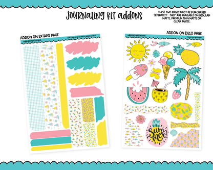 Journaling Kit - Sun & Fun Summer Themed Planner Sticker Kit