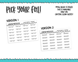 Foiled Tiny Text Series - Organize Checklist Size Planner Stickers for any Planner or Insert