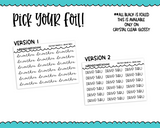 Foiled Tiny Text Series - Drive Thru Checklist Size Planner Stickers for any Planner or Insert