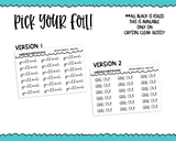 Foiled Tiny Text Series - Grill Out Checklist Size Planner Stickers for any Planner or Insert