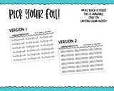Foiled Tiny Text Series - Hello Fresh Checklist Size Planner Stickers for any Planner or Insert