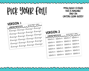 Foiled Tiny Text Series - Disney+ Checklist Size Planner Stickers for any Planner or Insert