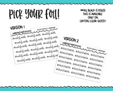 Foiled Tiny Text Series - End of Week Checklist Size Planner Stickers for any Planner or Insert