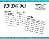 Foiled Tiny Text Series - Me Time Checklist Size Planner Stickers for any Planner or Insert