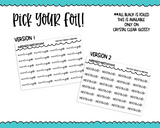 Foiled Tiny Text Series - Meeting Checklist Size Planner Stickers for any Planner or Insert