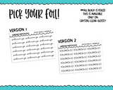 Foiled Tiny Text Series - Pokemon Go Checklist Size Planner Stickers for any Planner or Insert