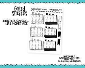 Foiled Hobo Cousin Tabbed Notebook Boxes Planner Stickers for Hobo Cousin or any Planner or Insert