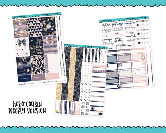 Hobonichi Cousin Weekly The Best is Yet to Come New Year's Themed Planner Sticker Kit for Hobo Cousin or Similar Planners