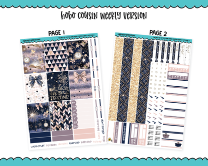 Hobonichi Cousin Weekly The Best is Yet to Come New Year's Themed Planner Sticker Kit for Hobo Cousin or Similar Planners