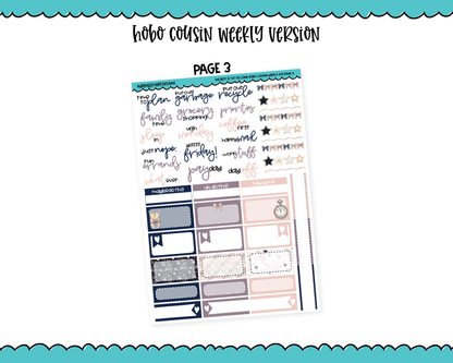 Hobonichi Cousin Weekly The Best is Yet to Come New Year's Themed Planner Sticker Kit for Hobo Cousin or Similar Planners