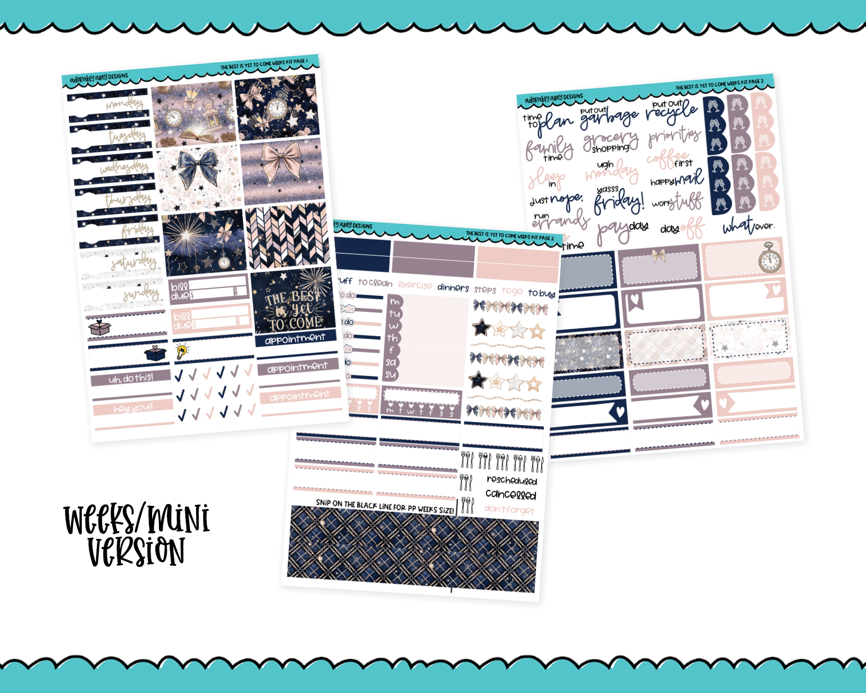 Journaling Kit The Best is Yet to Come New Year's Themed Planner Stick –  Adorably Amy Designs