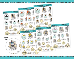 Doodled Planner Girls Character Stickers This is Fine Decoration Planner Stickers for any Planner or Insert