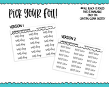 Foiled Tiny Text Series - Rest Day Checklist Size Planner Stickers for any Planner or Insert