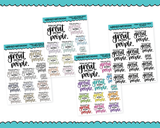 Rainbow or Black Today Was Great Typography Planner Stickers for any Planner or Insert