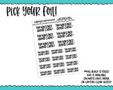 Foiled Hand Lettered Just Don't Care Snarky Planner Stickers for any Planner or Insert