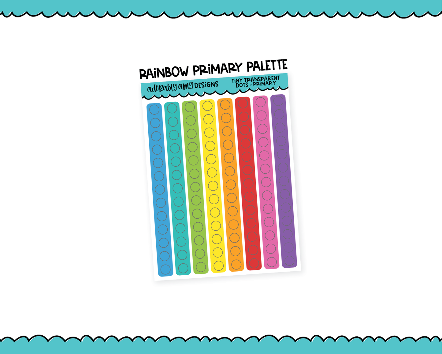 Rainbow Rainbow Transparent Colored Dots Planner Stickers for any Planner or Insert