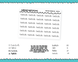 Foiled Tiny Text Series - Twitch Checklist Size Planner Stickers for any Planner or Insert