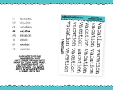 Oversized Text - Vacation Large Text Planner Stickers