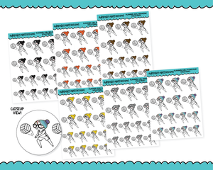Planner Girls Character Stickers Volleyball Decoration Planner Stickers for any Planner or Insert