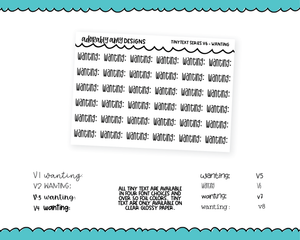 Foiled Tiny Text Series - Wanting Checklist Size Planner Stickers for any Planner or Insert