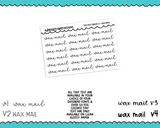 Foiled Tiny Text Series - Wax Mail Checklist Size Planner Stickers for any Planner or Insert