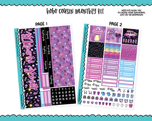 Hobonichi Cousin Monthly Pick Your Month Who Wants Candy Themed Planner Sticker Kit for Hobo Cousin or Similar Planners