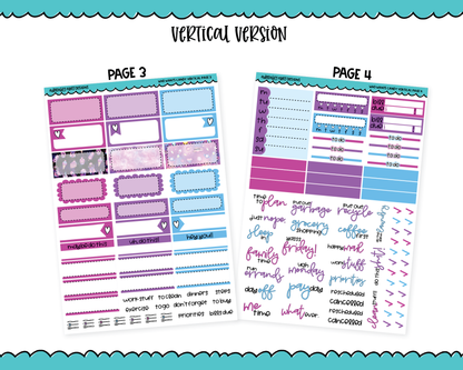 Vertical Who Wants Candy Themed Planner Sticker Kit for Vertical Standard Size Planners or Inserts